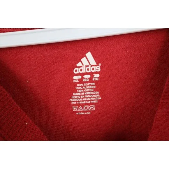 Vtg Adidas Mens 2XL Faded Cleveland Cavaliers Basketball Long Sleeve T-Shirt Red - Picture 6 of 9